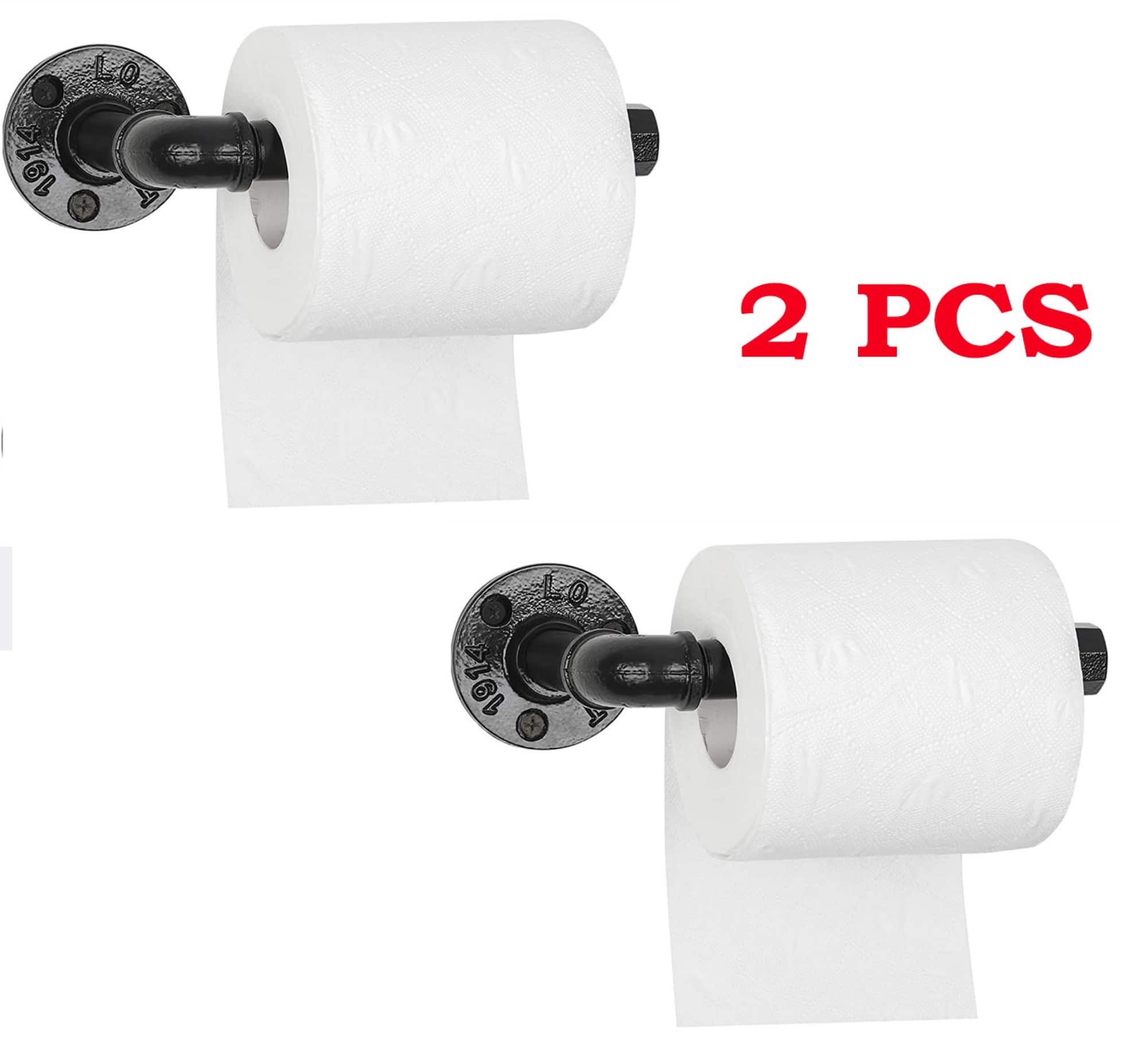 NEX™ 6.5" Black Iron Rustic Toilet Paper Roll Holders, 2ct.